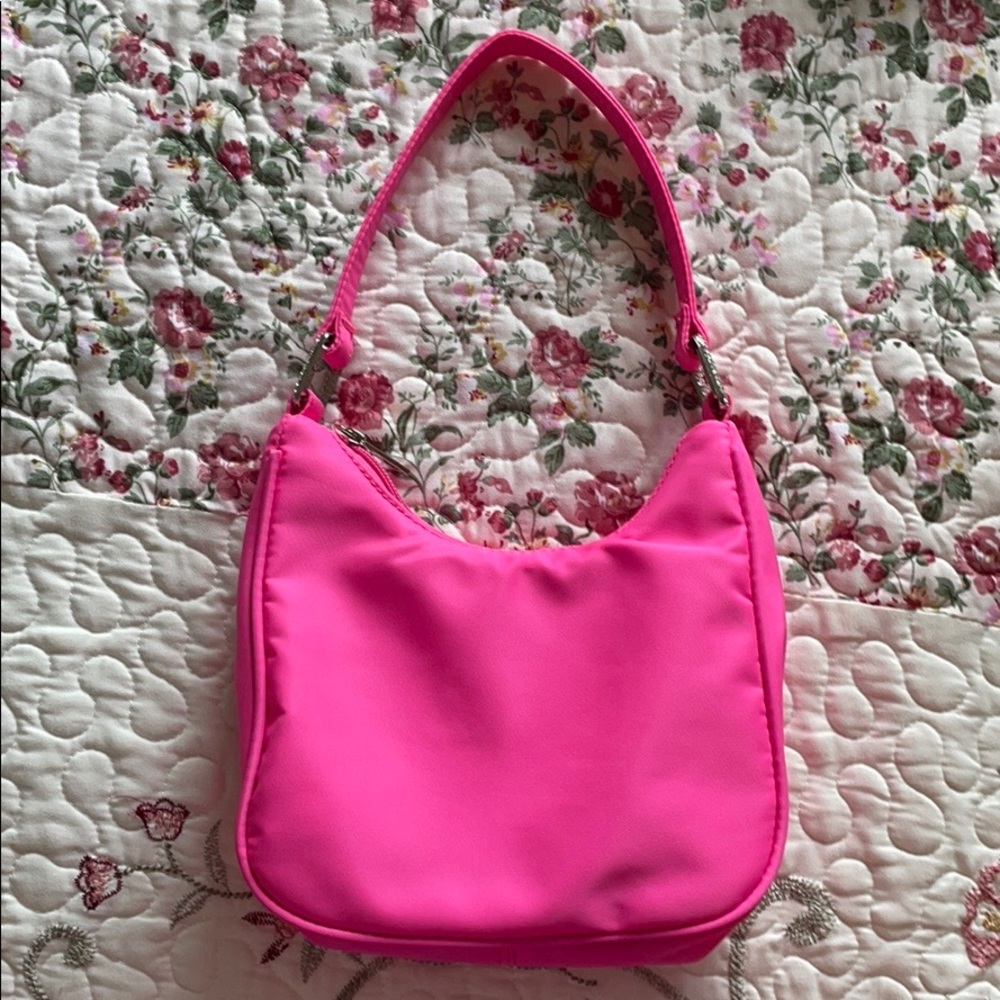 Dolls Kill Pink Rhinestone Mini Shoulder Purse